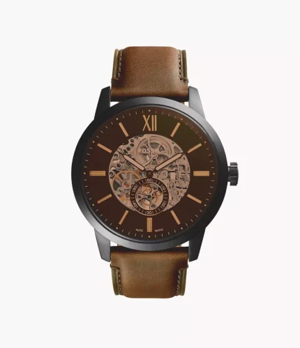 Fossil ME3155 Townsman Automatic Brown Leather Men's Watch | Fossil ME3155